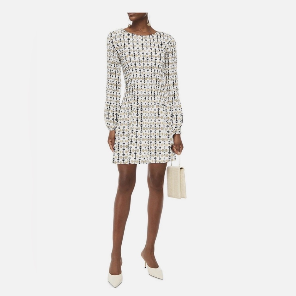 Maje Rockina Graphic Print Woven Mini Dress In Size FR 36